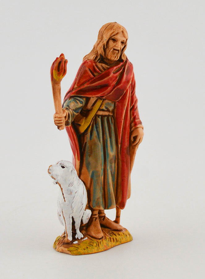 Santon Guardiano Notturno con Cane - 6cm (pic 3)