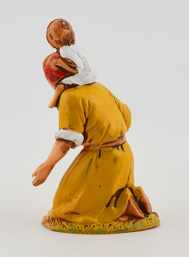 Santon Mendicante con Bambino - 6cm (pic 4)