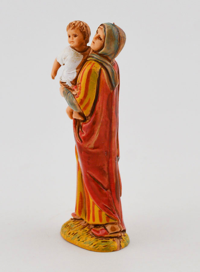 Santon Donna con Bambino in Braccio - 6cm (pic 2)
