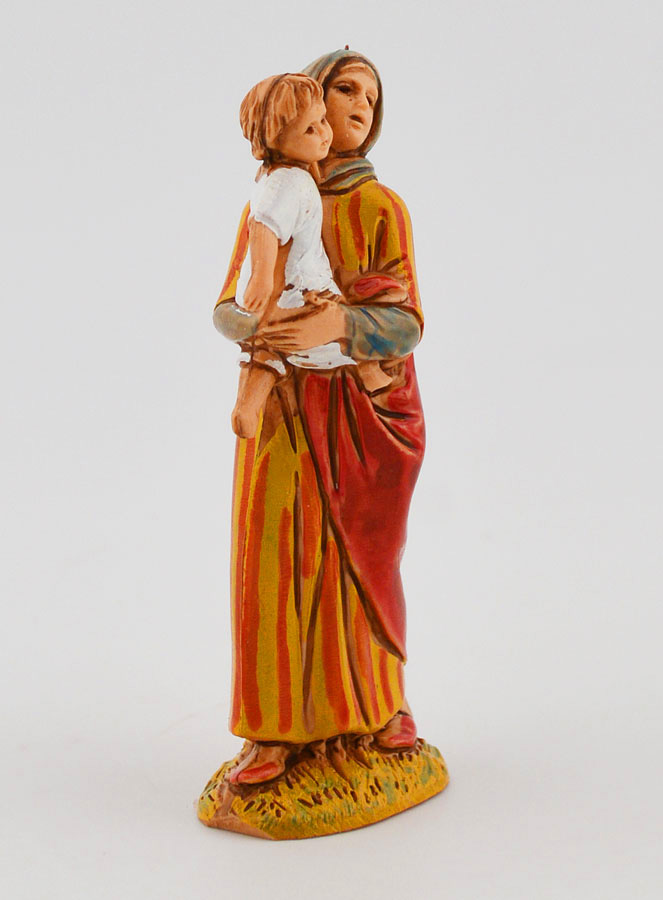 Santon Donna con Bambino in Braccio - 6cm (pic 3)