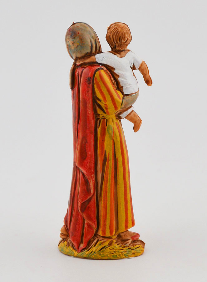 Santon Donna con Bambino in Braccio - 6cm (pic 4)