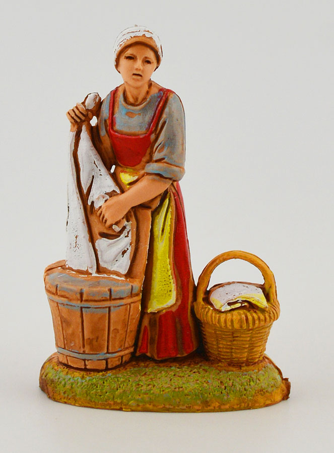 Santon Lavandaia con Biancheria - 6cm (pic 1)