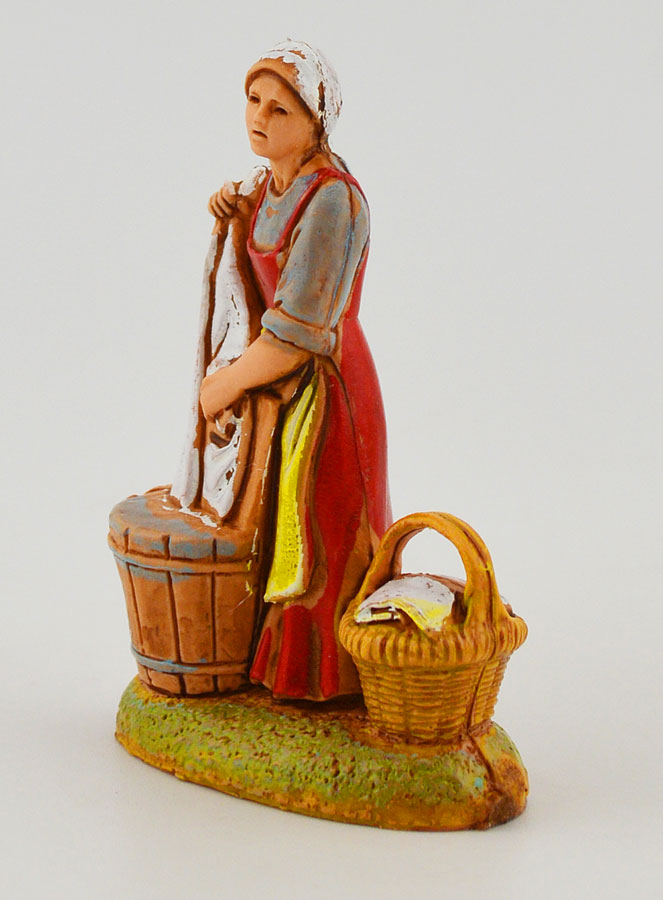 Santon Lavandaia con Biancheria - 6cm (pic 2)