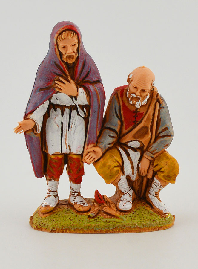Santon Vecchi Mendicanti - 6cm (pic 1)