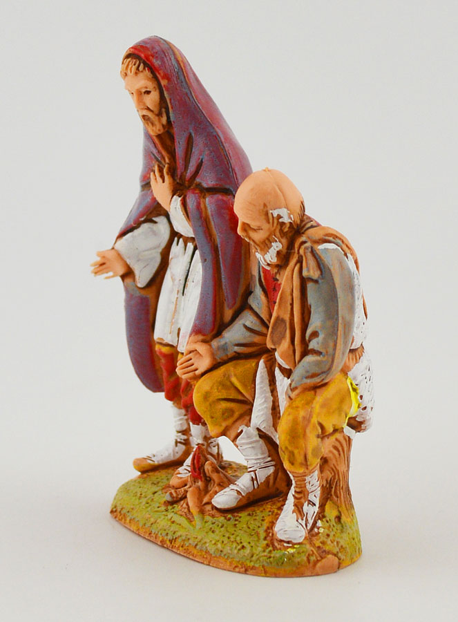 Santon Vecchi Mendicanti - 6cm (pic 2)