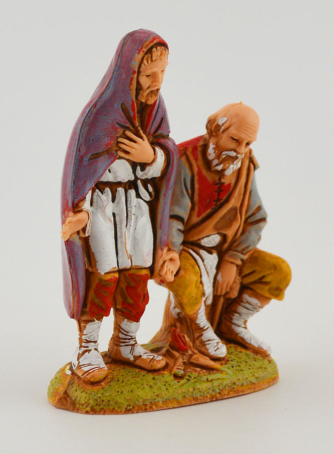 Santon Vecchi Mendicanti - 6cm (pic 3)