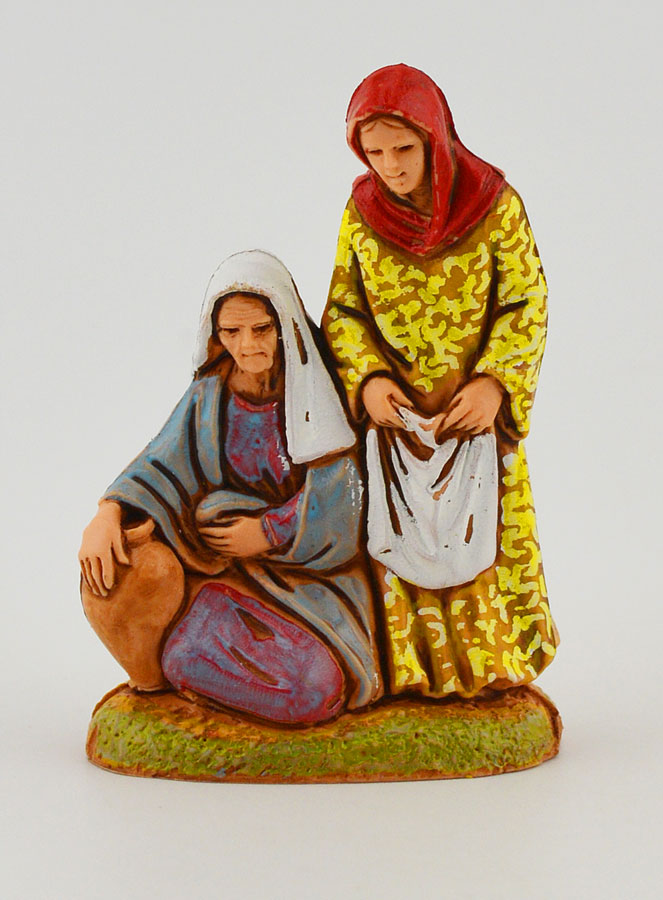Santon Donne con Anfora e Biancheria - 6cm (pic 1)