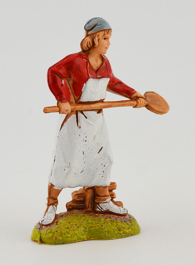 Statuina Santon Fornaio con Pala da Forno - 6cm (pic 3)