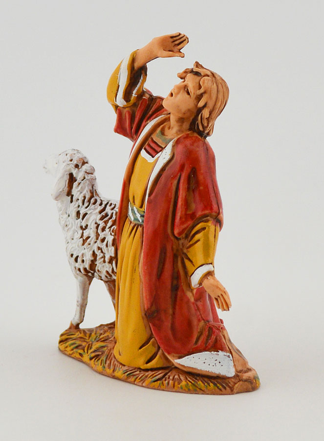 Statuina Santon Pastore che Ricchiama il Gregge - 6cm (pic 2)