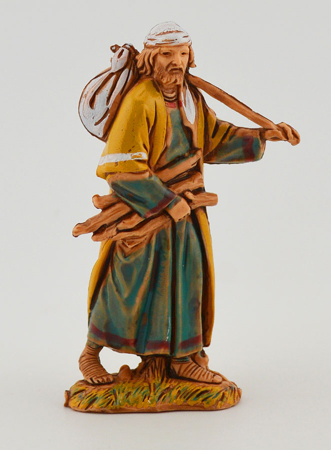 Statuina Santon Viandante Raccoglitore di Legna - 6cm (pic 1)