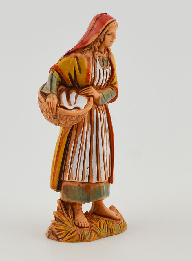 Santon Donna con Cesto di Biancheria - 6cm (pic 3)