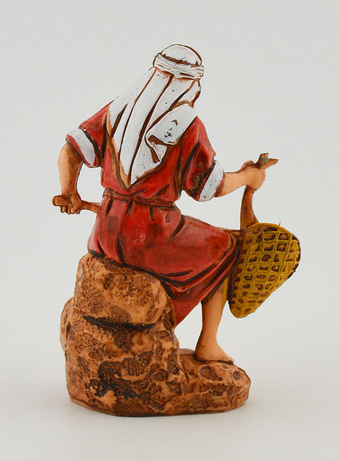 Statuina Santon Pescatore con Retino - 6cm (pic 4)