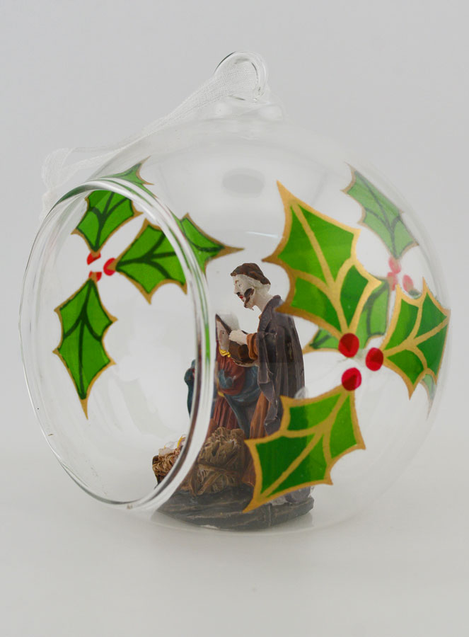 Palla di Natale in Vetro 10cm - Natività (pic 2)