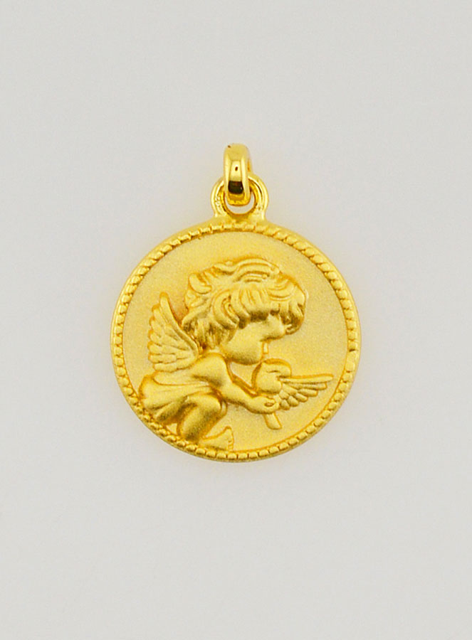 Medaglia Angelo Custode e Colomba - 12 mm (pic 1)