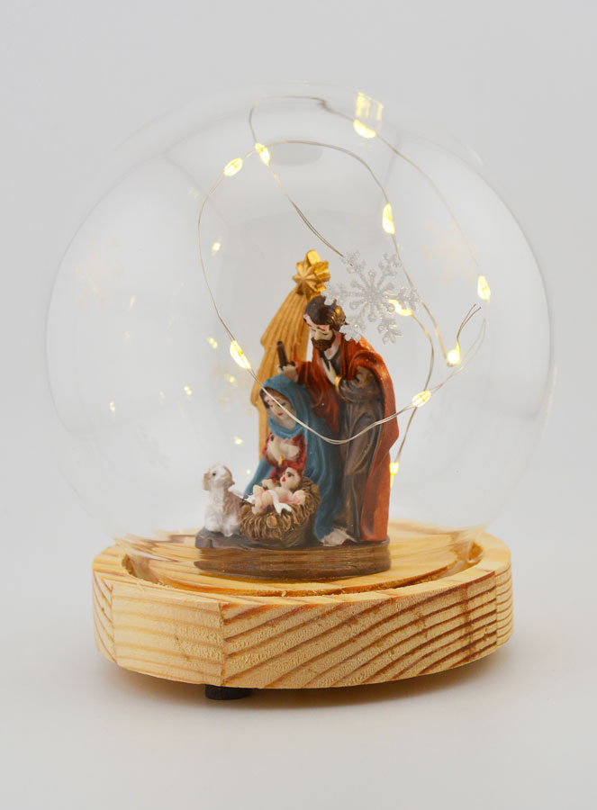 Palla di Natale Luminosa con Natività 14cm (pic 2)