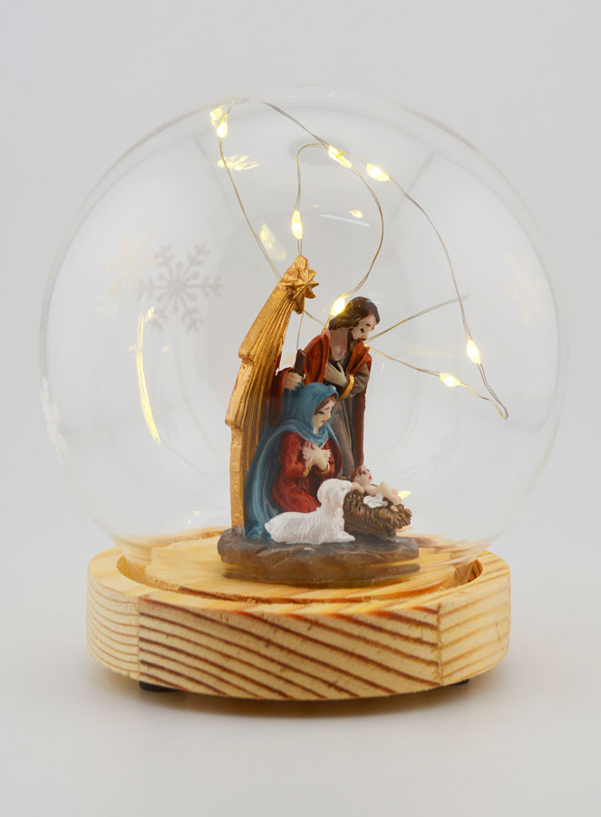 Palla di Natale Luminosa con Natività 14cm (pic 3)