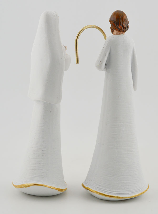 Statua Sacra Famiglia Moderna Bianca e Oro - 12cm (pic 4)
