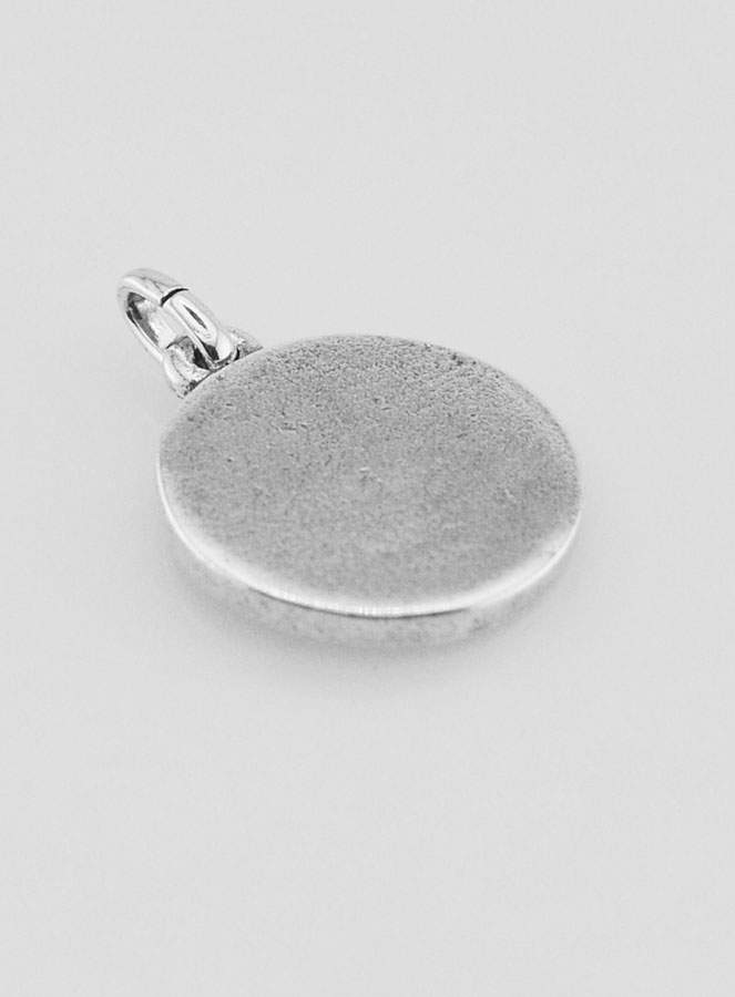 Medaglia San Michele Placcata in Argento 925 - 15mm (pic 4)