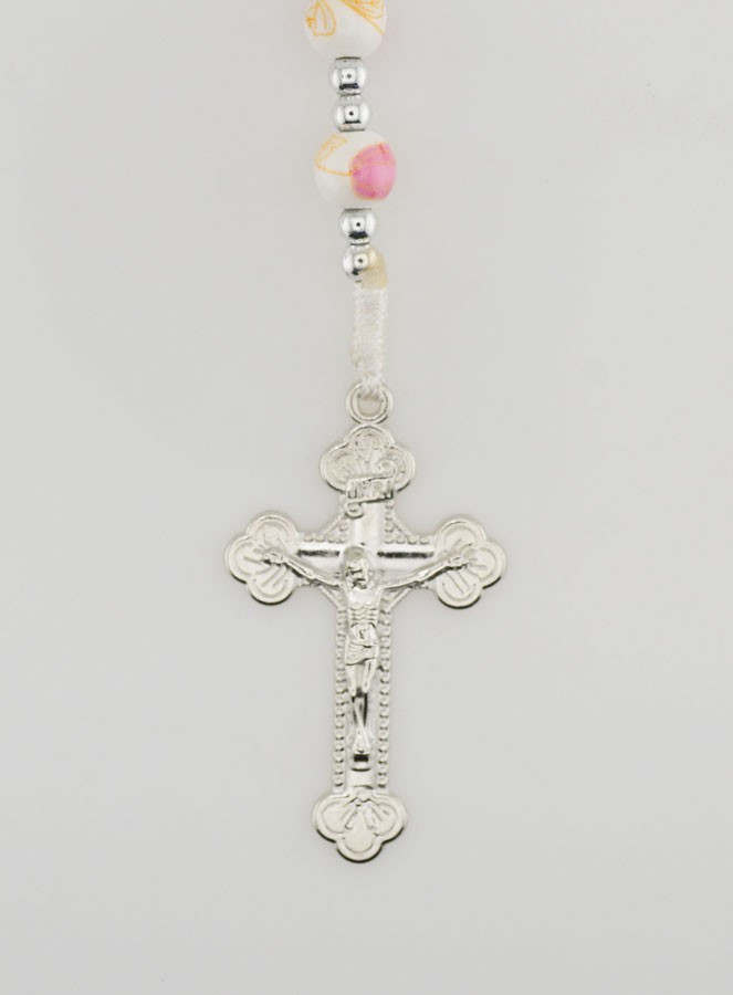 Rosario Medaglia Miracolosa in Ceramica - Rosa (pic 3)