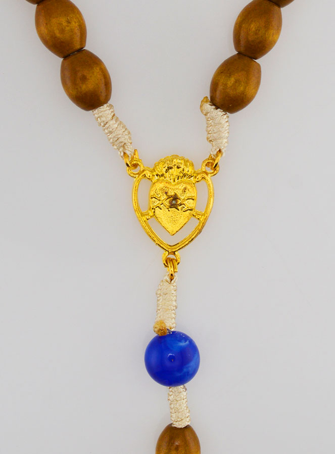 Rosario Ex Voto con Perle in Legno - Blu (pic 4)