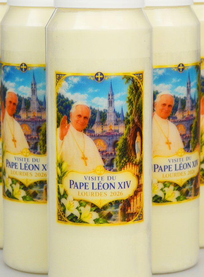 Set di 6 Candele per Novena Papa Leone XIV a Lourdes (pic 3)