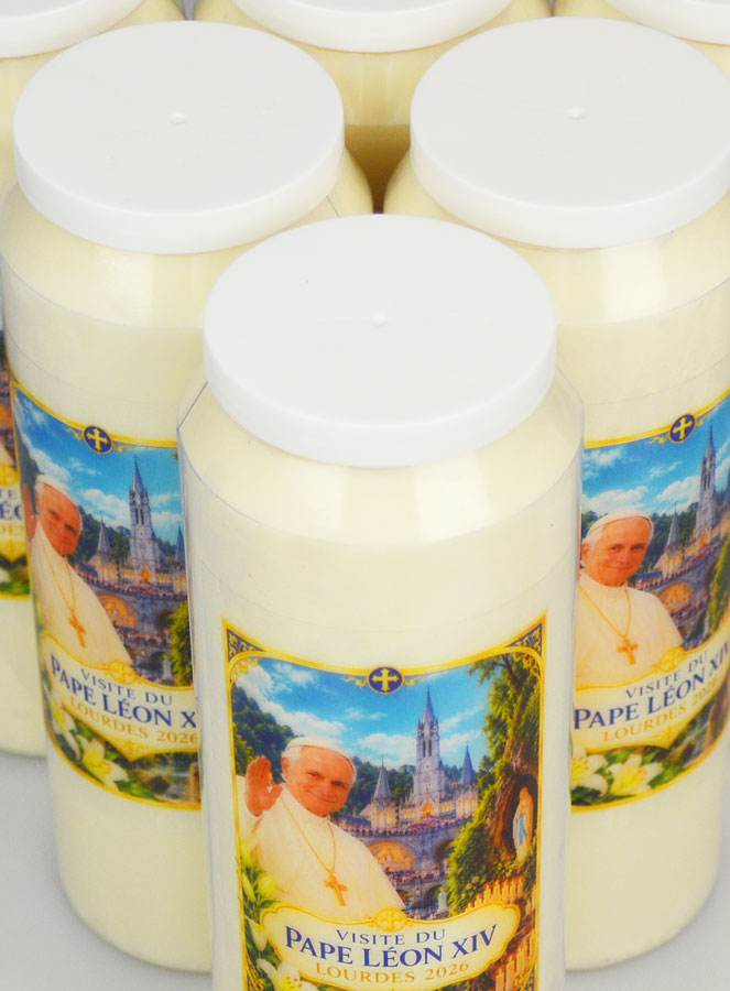 Set di 6 Candele per Novena Papa Leone XIV a Lourdes (pic 4)