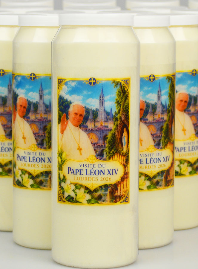 Set di 20 Candele Papa Leone XIV a Lourdes (pic 3)