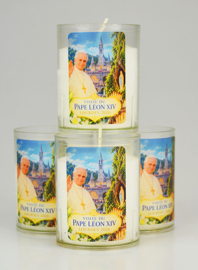 4 Candele Lumini Papa Leone XIV a Lourdes (pic 1)