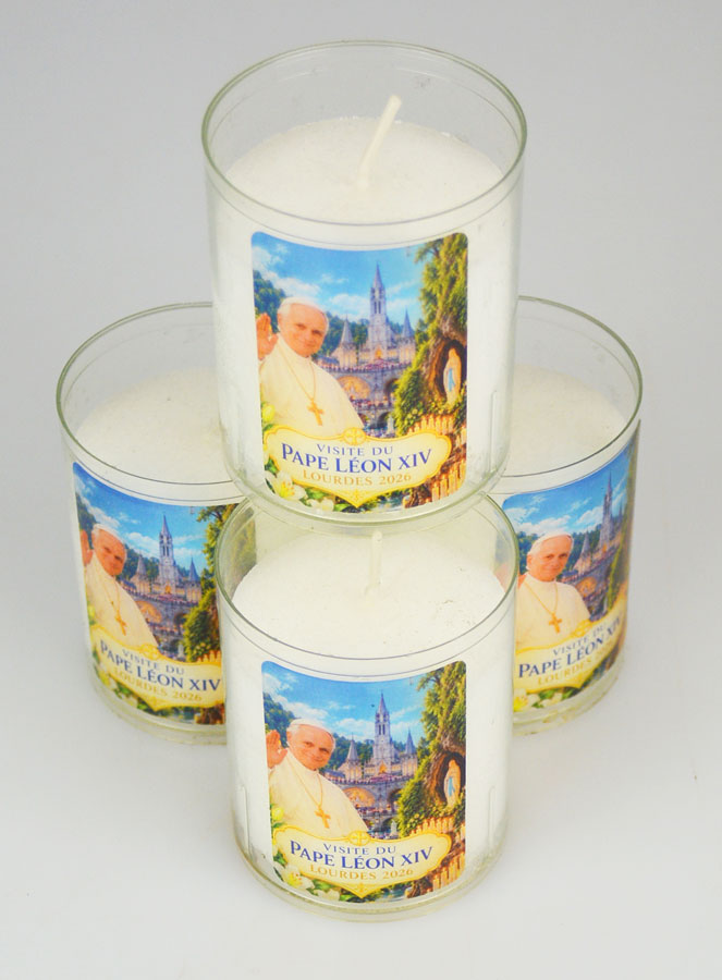 4 Candele Lumini Papa Leone XIV a Lourdes (pic 2)
