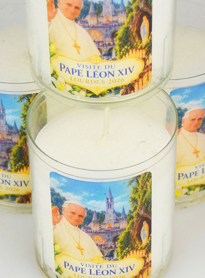 4 Candele Lumini Papa Leone XIV a Lourdes (pic 4)