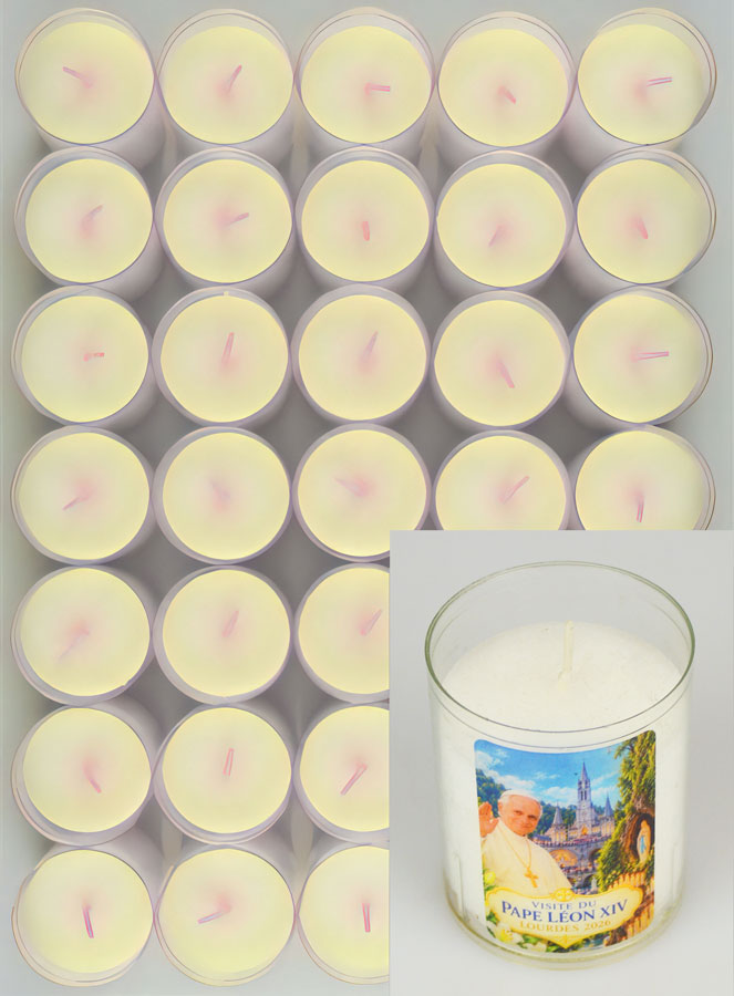 24 Candele Lumini Papa Leone XIV a Lourdes (pic 2)