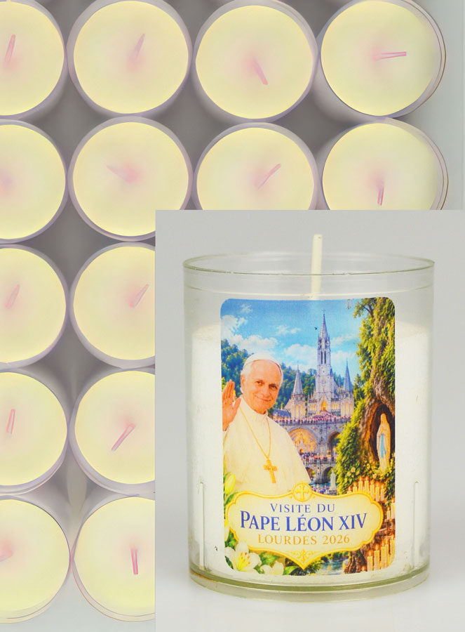 48 Candele Lumini Papa Leone XIV a Lourdes (pic 3)