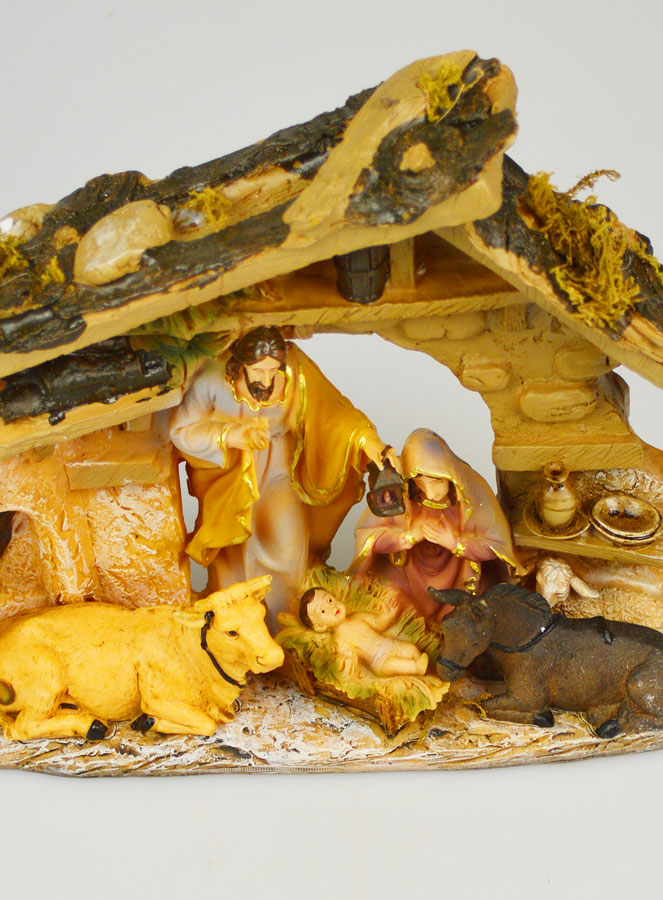 Presepe di Natale Scena Natività 5 Statuine - 30cm (pic 2)