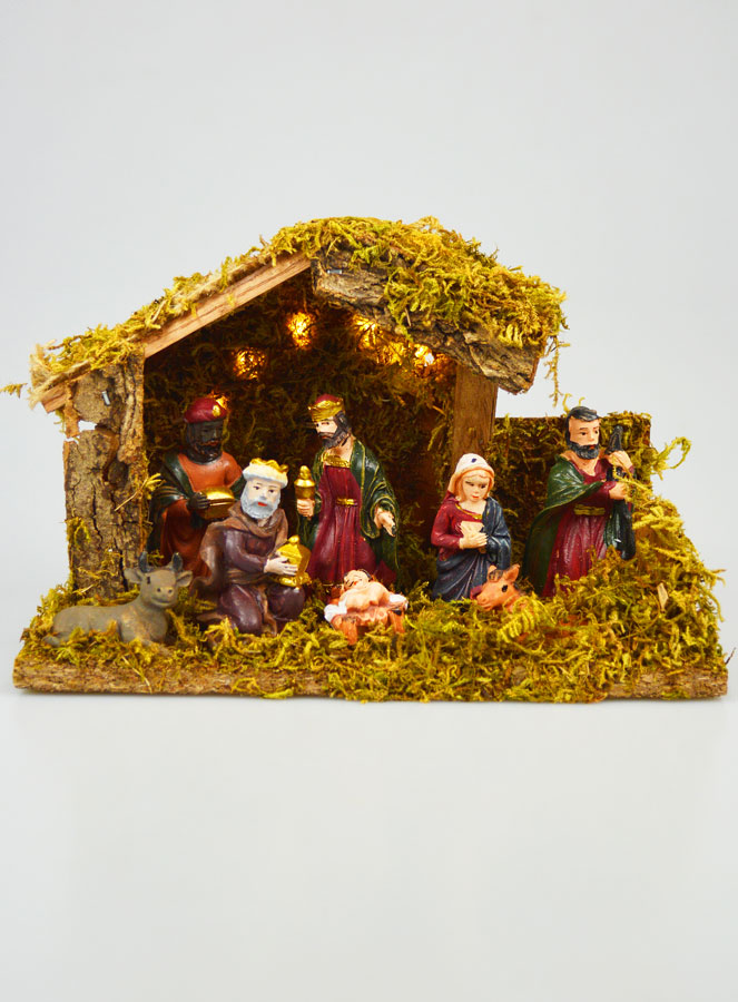 Presepe di Natale Luminoso 7 Statuine - 20cm (pic 1)