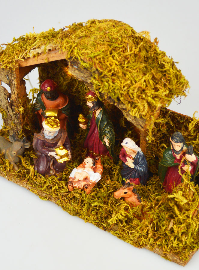 Presepe di Natale Luminoso 7 Statuine - 20cm (pic 4)