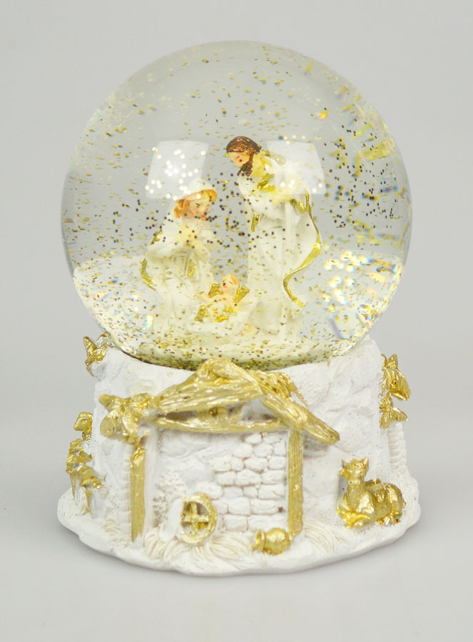 Presepe di Natale Sfera in Vetro 10cm - Natività (pic 1)