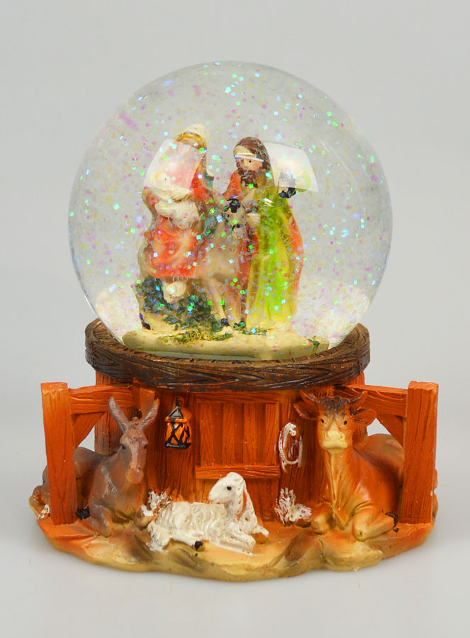 Presepe di Natale Palla in Vetro 10cm - Natività (pic 1)