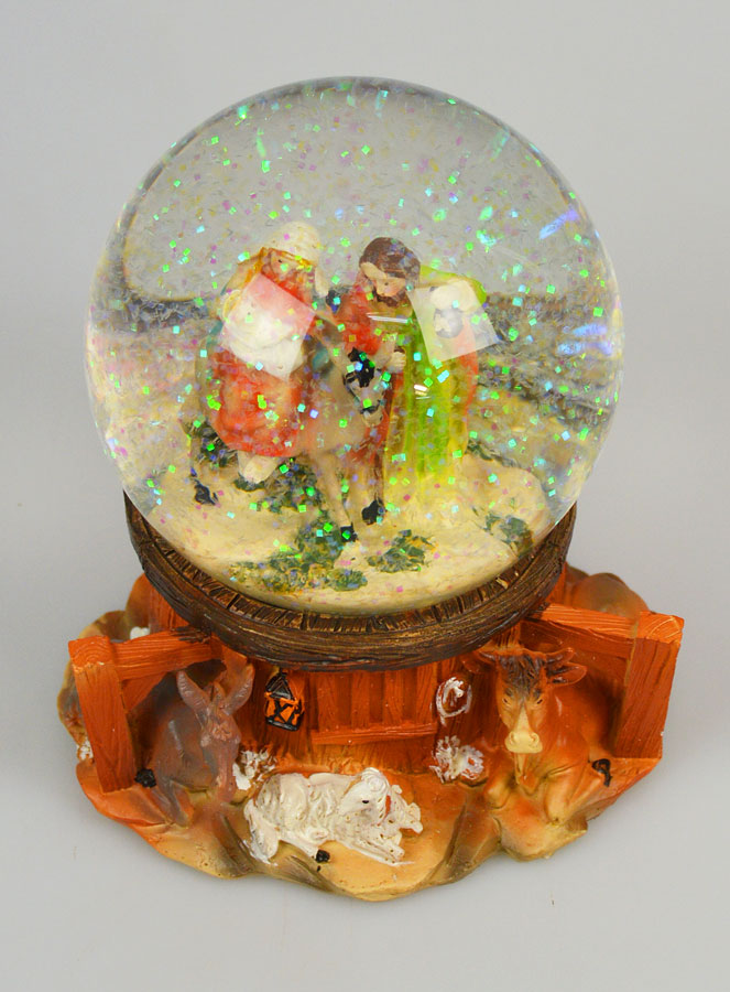 Presepe di Natale Palla in Vetro 10cm - Natività (pic 2)