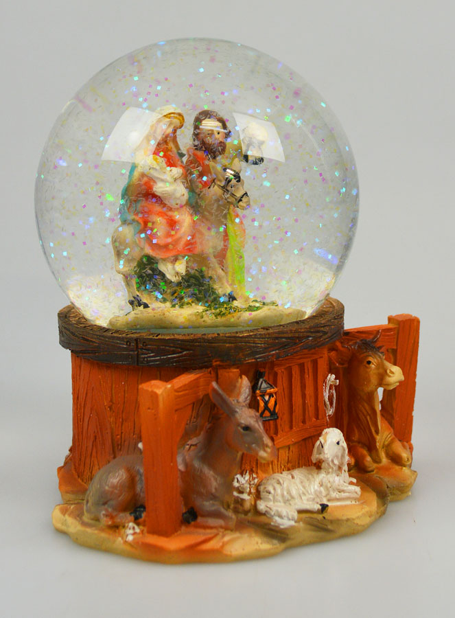 Presepe di Natale Palla in Vetro 10cm - Natività (pic 4)