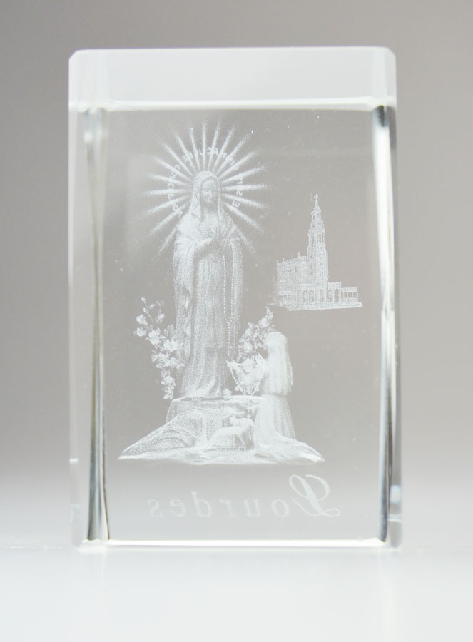 Cornice Icona Madonna di Lourdes, Incisa al Laser (pic 4)