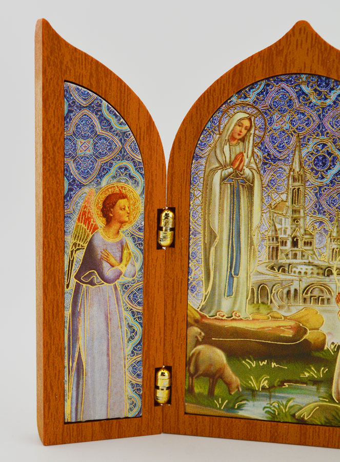 Icona Trittico di Lourdes in Legno (pic 3)