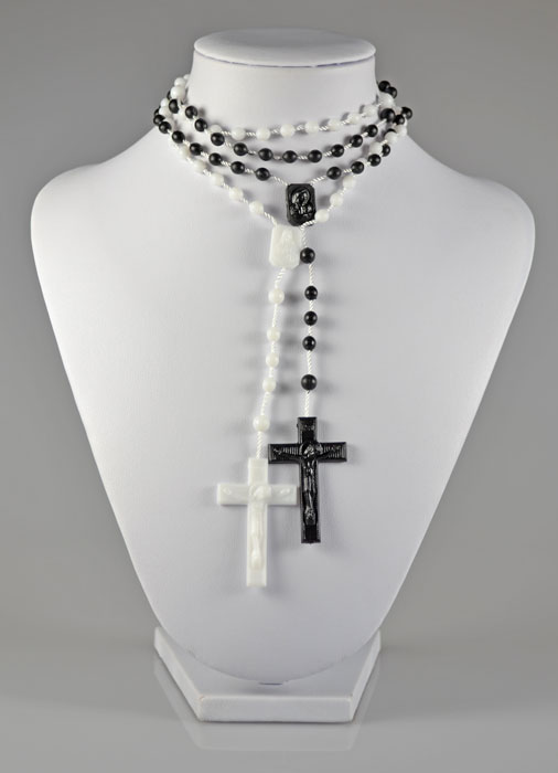 Coppia di rosari "Fashion" Bianco e Nero (pic 2)