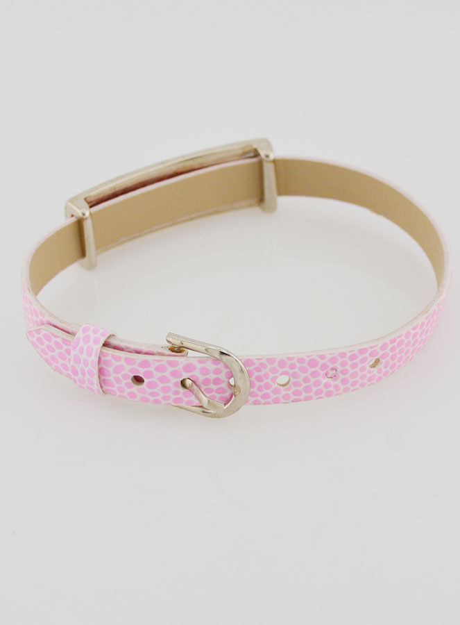 Bracciale dei Santi in Cuoio Rosa (pic 4)