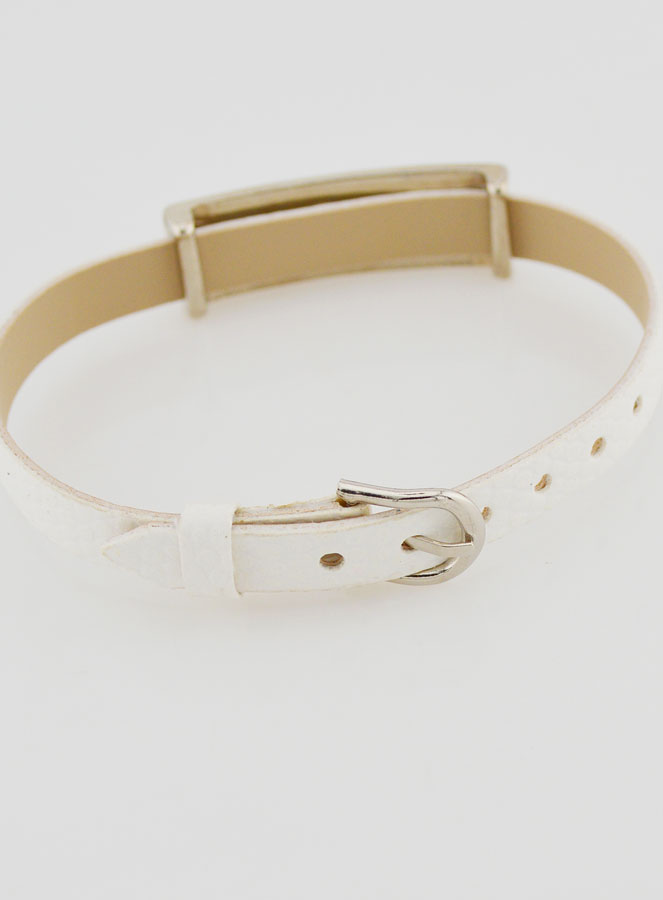 Bracciale dei Santi in Cuoio Bianco (pic 4)