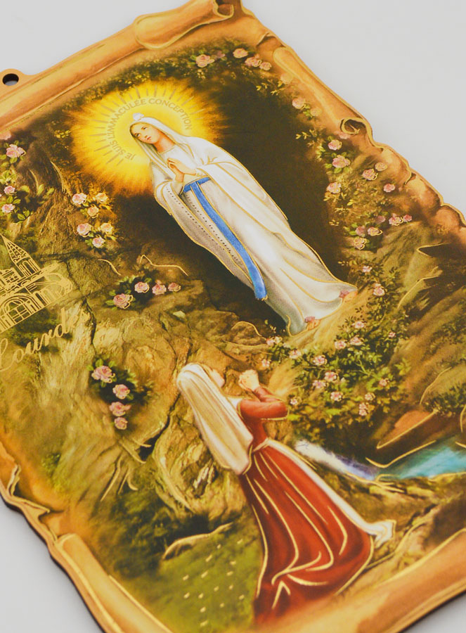 Icona Grotta Apparizioni di Lourdes 22cm (pic 3)