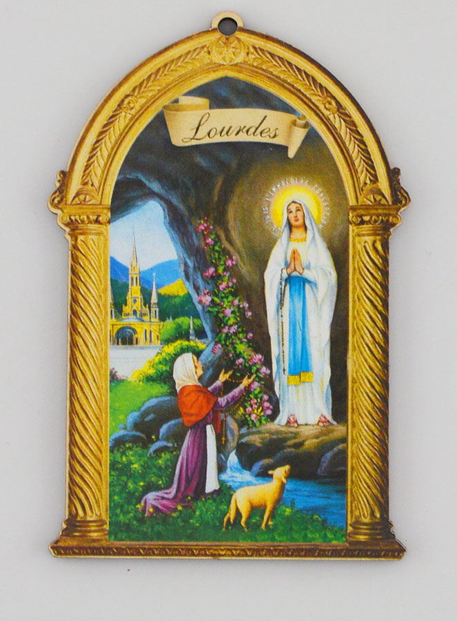 Rosario Decina in Legno e Icona Ricordo di Lourdes (pic 3)
