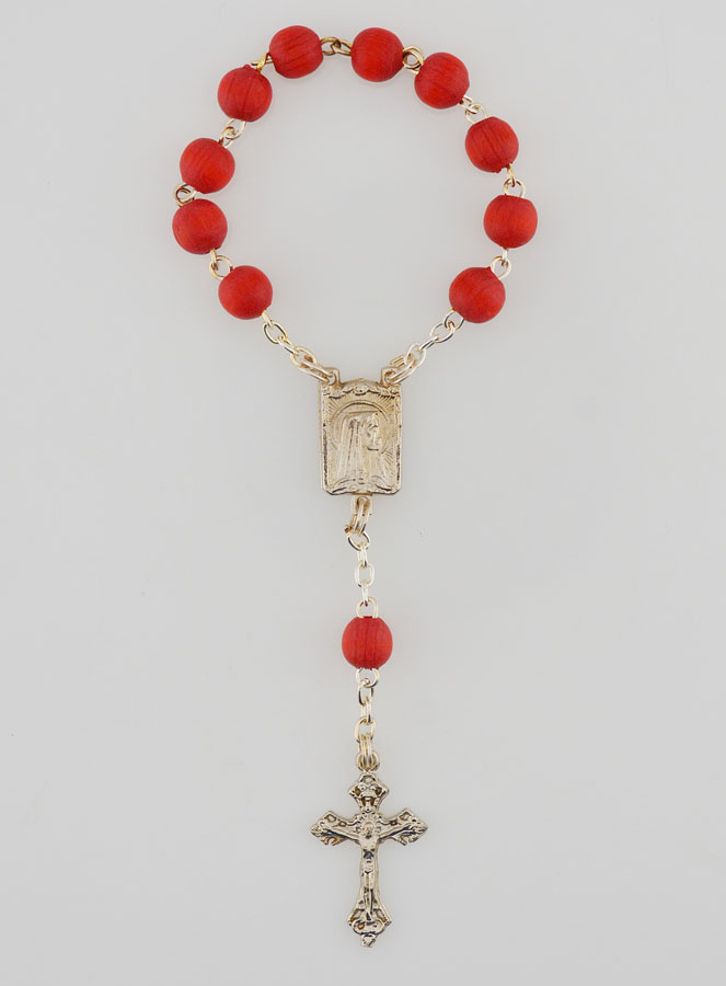 Regalo Rosario Decina in Legno + Icona Ricordo di Lourdes (pic 4)