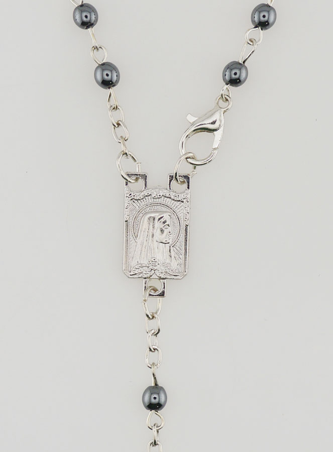 Rosario Nero Collana di Lourdes (pic 4)