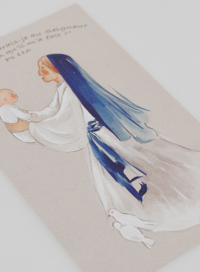 Cartolina di Battesimo Vergine Maria (pic 3)