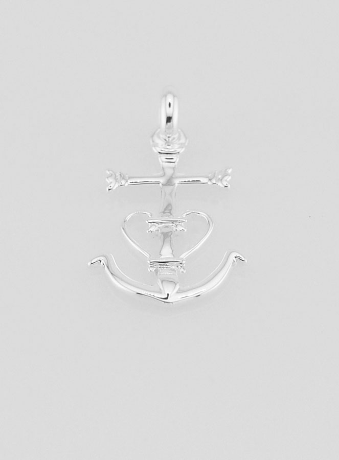 Ciondolo Croce di Camargue in Argento 23mm (pic 2)